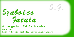 szabolcs fatula business card